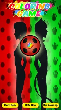 lady coloring bug and cat Screen Shot 0