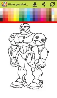 How to color Titans Go ( coloring pages game ) Screen Shot 3