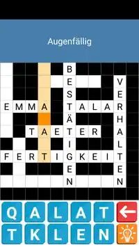 Crossword German Puzzles Game Screen Shot 2