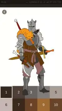 Pixel Art-Knight-Coloring By Numbering Screen Shot 3