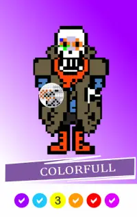 Pixel Art Papyrus Sans Color By Number Screen Shot 4