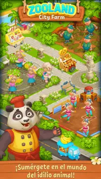 Farm Zoo: Feliz Granja de Animales en Gran Ciudad Screen Shot 3