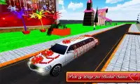 Bridal Limo Car & Wedding Bus 3d Screen Shot 0