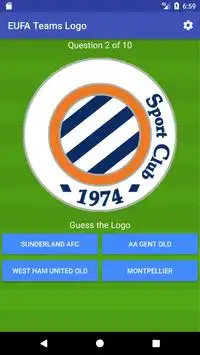 European Teams Logo Quiz Screen Shot 0