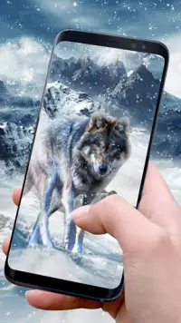 Ice Wolf Live Wallpaper Screen Shot 1