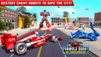 Flying Formula Car Robot Game Screen Shot 0