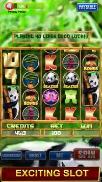 Slot Machine: Free Panda Slots Screen Shot 1