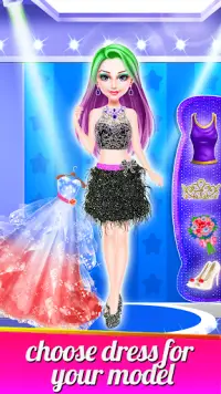 패션 드레스 모델 - 소녀를 위한 게임 Screen Shot 0