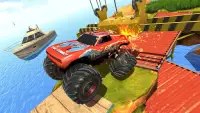 Impossible Monster Truck Stunts Tracks: Mega Ramp Screen Shot 2