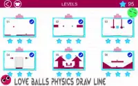 Love Balls physics draw line Screen Shot 1