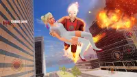 Flying Fire Super Hero Game 3D Screen Shot 0