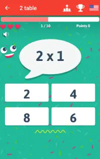 Multiplication Tables - Free Math Game Screen Shot 0
