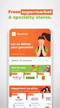 HappyFresh - Grocery & Food Delivery Online Screen Shot 1