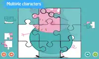Pepa и Pig Jigsaw Puzzle Game для детей Screen Shot 1