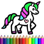 Coloring Horse Pony Hair Rainbow