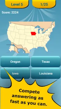 US States Quiz Screen Shot 1