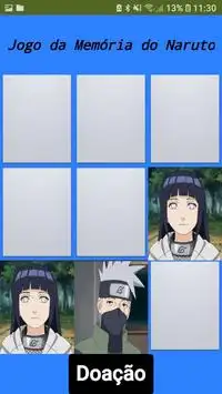 Jogo da Memória do Naruto Screen Shot 0