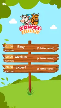 Cows & Bulls - Guess the Word Screen Shot 1