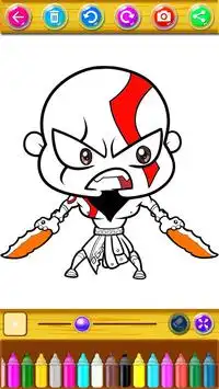 god of warrior coloring kratos hero by fans Screen Shot 7