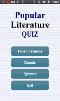 Popular Literature Quiz Screen Shot 0