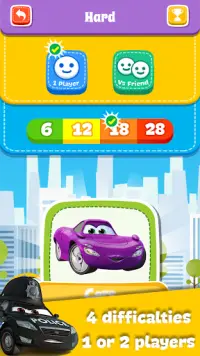 Cars Memory Game - Learn & Games for Kids Screen Shot 1