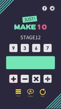 Just make 10 - Simple math games(free) Screen Shot 0