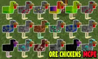 Ore Chickens Addon for Minecraft PE Screen Shot 1
