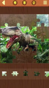Игры пазлы динозавры Screen Shot 2