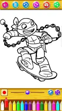 Coloring book for Turtles the Ninja legends Screen Shot 5