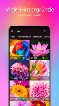 Hintergrundbilder mit Blumen Screen Shot 1