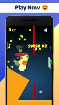 Flappy Basketball – Flick Tap Flop the Basketball Screen Shot 0