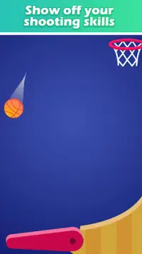 Flipper Shoot Dunk - Free Casual Basketball Games Screen Shot 2