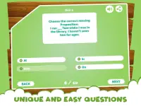 App Quiz sur les prépositions d'apprentissage Screen Shot 1