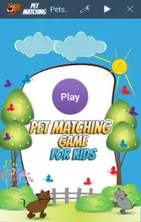 Memory Game for Kids - Pets Screen Shot 1