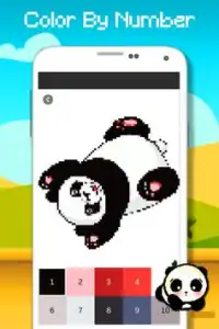 Panda Coloring By Number - Pixel Art Screen Shot 2