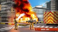 Fire Truck Driving Rescue Sim Screen Shot 3