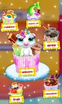 Ice Cream Rolls Stall | stir-fried Fair Food Shop Screen Shot 1