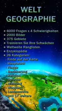 Welt Geographie - Quiz-Spiel Screen Shot 0