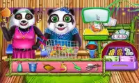 Supermarket Panda Family Shopping Game Screen Shot 0