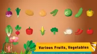 "لعبة لغز الفواكه والخضروات" Screen Shot 0