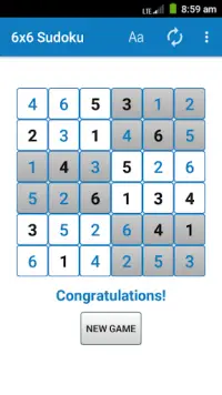 6x6 Sudoku Screen Shot 2