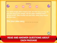 Reading Comprehension Fun Game Englisch Sprachen Screen Shot 2