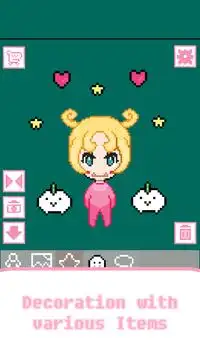 Pixel Anime Girl : Mochi Screen Shot 2