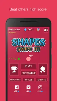 Shapes Swipe Game : Quaint Swiping Games Screen Shot 1