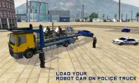 Robot Car Transporter - Robot Polisi AS Berubah Screen Shot 0
