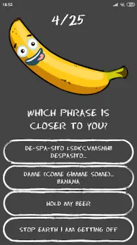 Test how much are you BANANA? Screen Shot 0