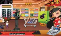 Halloween Supermarket Party Shopping - Cash Games Screen Shot 2