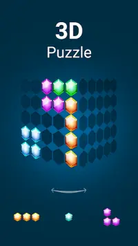 Jewel Block Puzzle - 3D Cube Solver - Brain Games Screen Shot 1