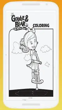 the coloring book for golldie and bear Screen Shot 2