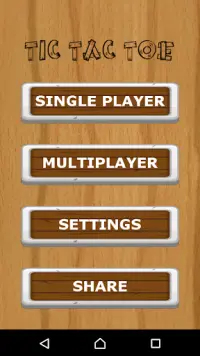 Tic Tac Toe Wood Screen Shot 0